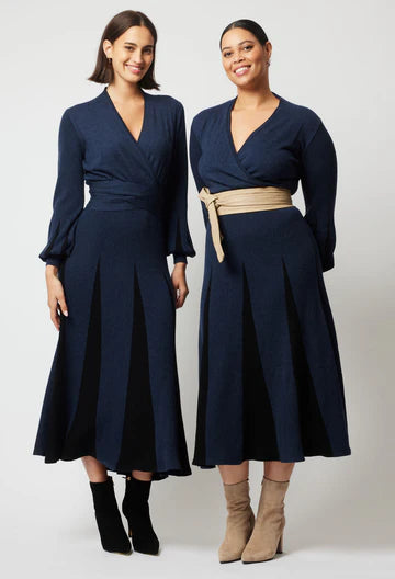 Danxia Merino Wool Cotton Knit Dress - Midnight A FURTHER 15% OFF AUTOMATICALLY APPLIED AT CHECKOUT