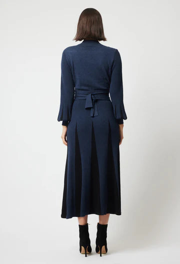 Danxia Merino Wool Cotton Knit Dress - Midnight A FURTHER 15% OFF AUTOMATICALLY APPLIED AT CHECKOUT