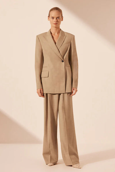 Asher Hourglass Blazer with Belt - Latte - 30% OFF AUTOMATICALLY APPLIED AT CHECKOUT