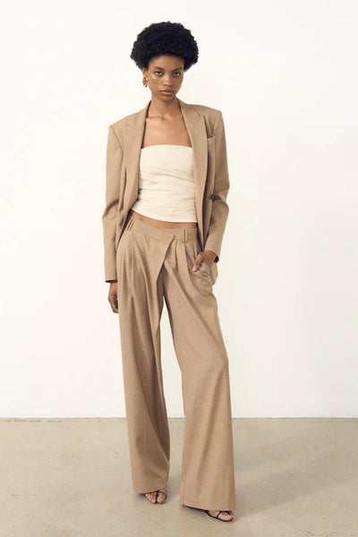 Asher Hourglass Blazer with Belt - Latte - 30% OFF AUTOMATICALLY APPLIED AT CHECKOUT