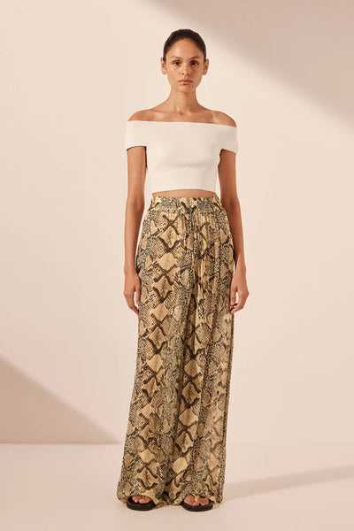 Hadiya Relaxed Pant - Almond/Multi