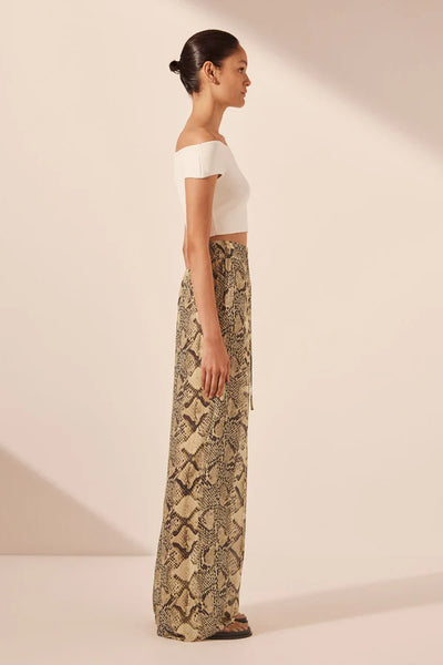 Hadiya Relaxed Pant - Almond/Multi