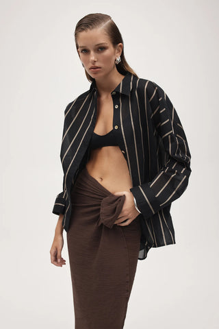 Edie Shirt - Black Stripe - 25% OFF AUTOMATICALLY APPLIED AT CHECKOUT