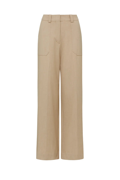 Evie Wide Leg Pant - Light Camel