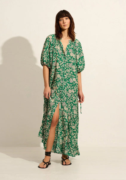 Peyton Maxi Dress - Green Cyrus Print