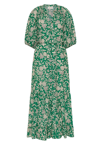 Peyton Maxi Dress - Green Cyrus Print