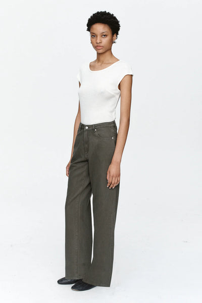 Wide Leg Jean - Rosemary