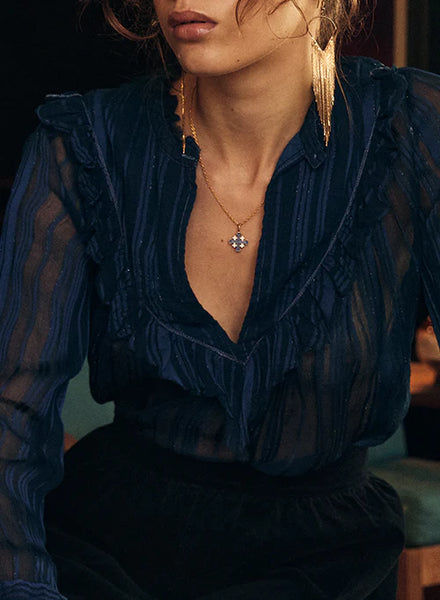 Cabaret Blouse - Teal