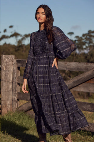 Zeal Dress - Ink Black Check