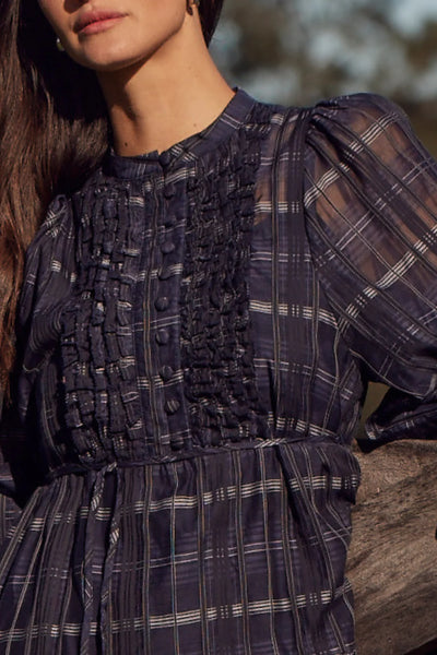 Zeal Dress - Ink Black Check