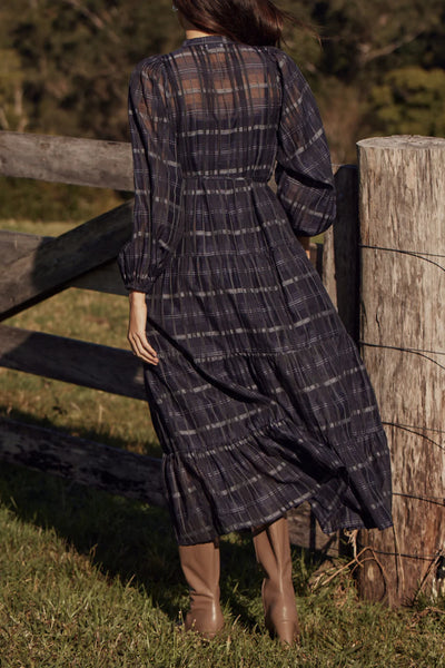 Zeal Dress - Ink Black Check