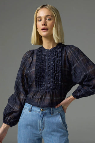 Passage Top - Ink Black Check