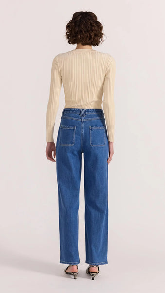 Kyra Rib Knit Top - Ecru