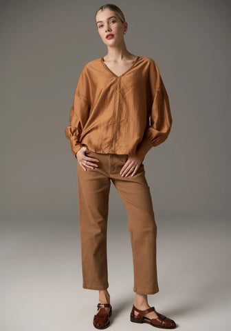 Rhea V Shirt - Tobacco