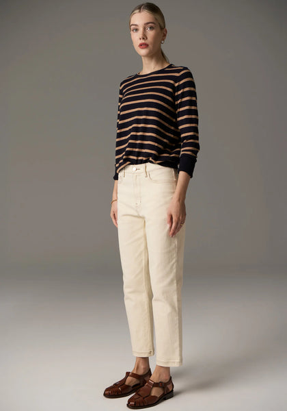 Beech Stripe Knit - Toffee/Ink