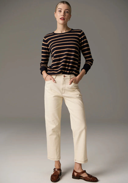 Beech Stripe Knit - Toffee/Ink