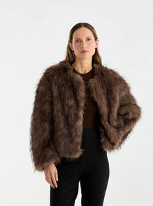Ally Faux Fur Jacket - Multi
