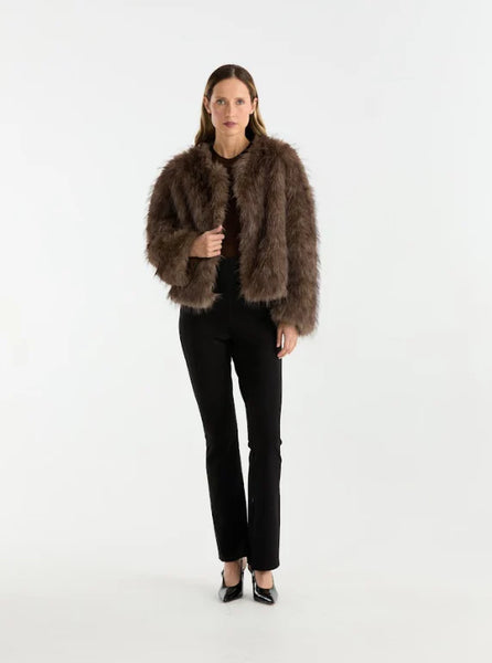 Ally Faux Fur Jacket - Multi