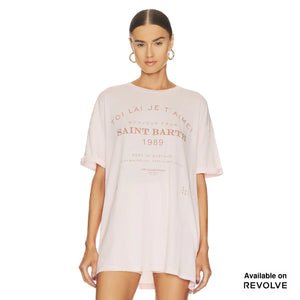 Saint Barth 89 Oversized Tee - Blush Pink