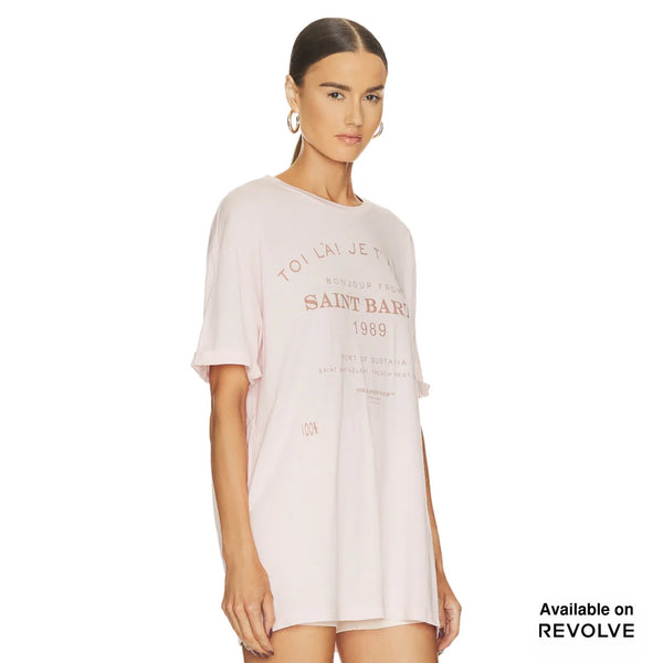 Saint Barth 89 Oversized Tee - Blush Pink