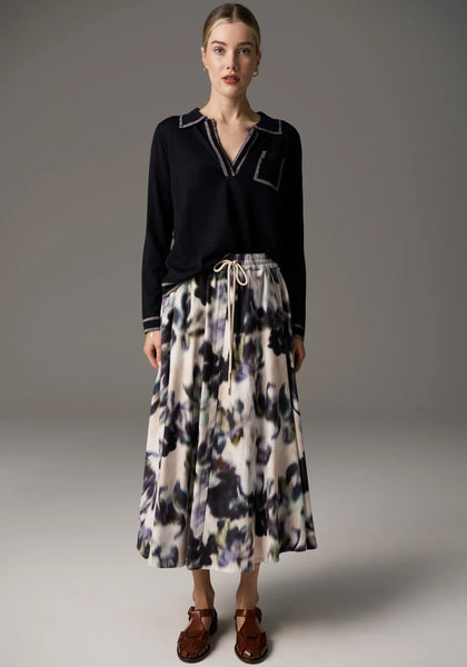 Bennet Polo Knit - Ink Lurex
