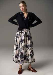 Bennet Polo Knit - Ink Lurex