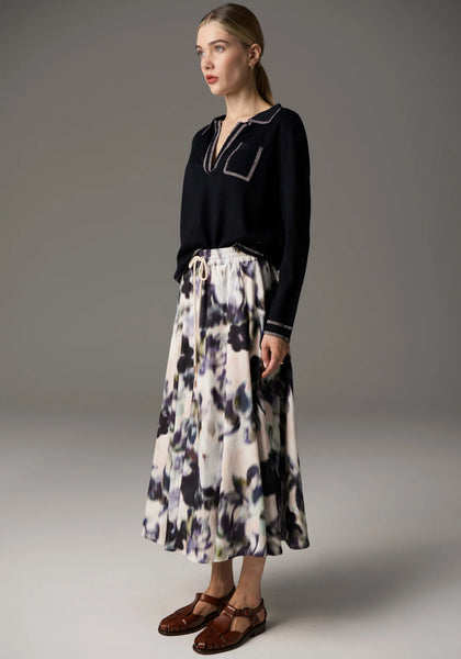Bennet Polo Knit - Ink Lurex