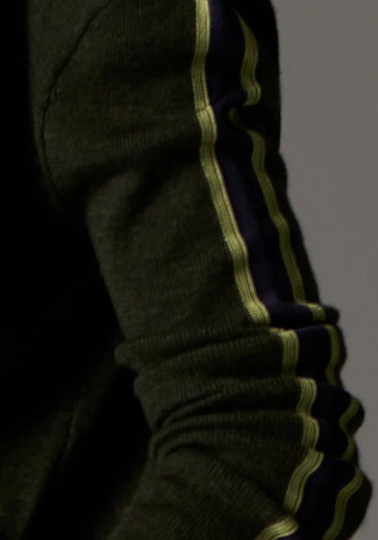 Bennet Drape Back Knit - Khaki/Ink/Green