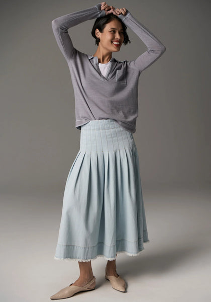 Reece Denim Skirt - Light Wash