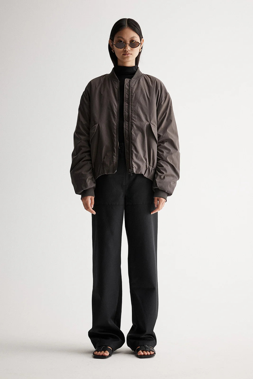 Josie Bomber Jacket - Dark Pewter