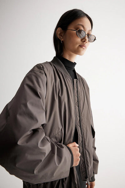 Josie Bomber Jacket - Dark Pewter