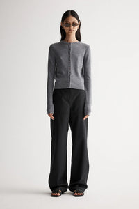 Madeleine Knit Cardigan - Charcoal Marle