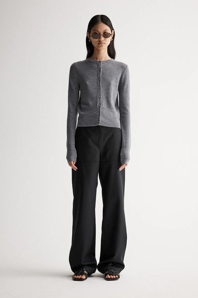 Madeleine Knit Cardigan - Charcoal Marle