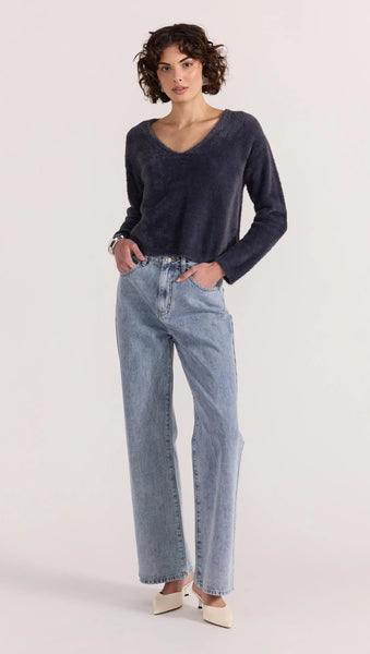 Ember Fluffy Knit Jumper - Slate
