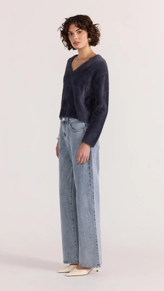 Ember Fluffy Knit Jumper - Slate