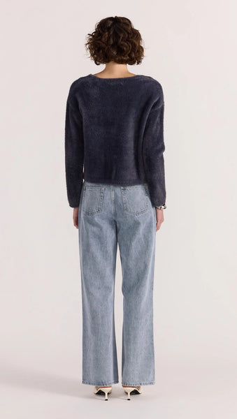 Ember Fluffy Knit Jumper - Slate