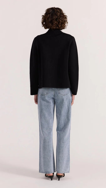 Aiden Crop Coatigan - Black