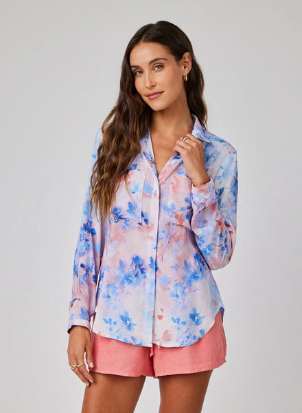 Full Button Down Hipster Shirt - Garden Mist