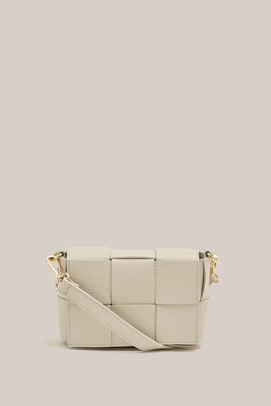 Margot Mini - Ivory Leather Woven
