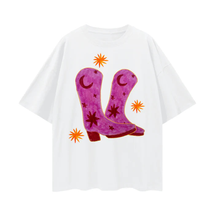 Cowgirl Boots Oversize Tee