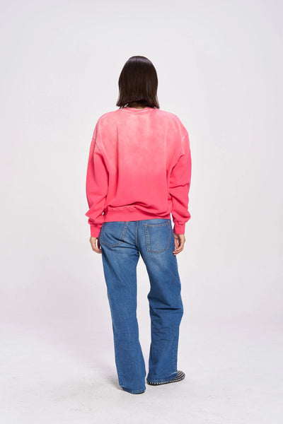 Mermaid La Sirene Crew Neck Sweater - Rose Red Sun Fade