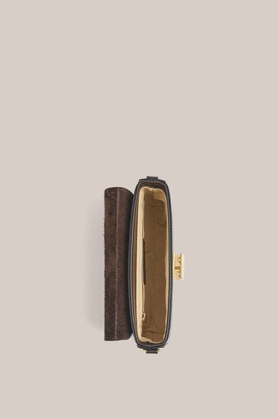 Isla Dark Chocolate Leather Shoulder Bag