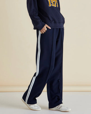 Maddison Jogger - Navy White Stripe - PRE ORDER