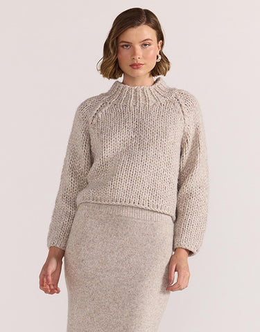 Nadia Chunky Jumper - Oat/Marle