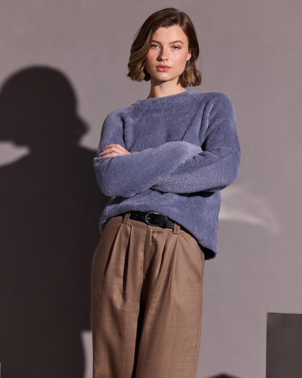 Celina Cozy Jumper - Steel/Blue