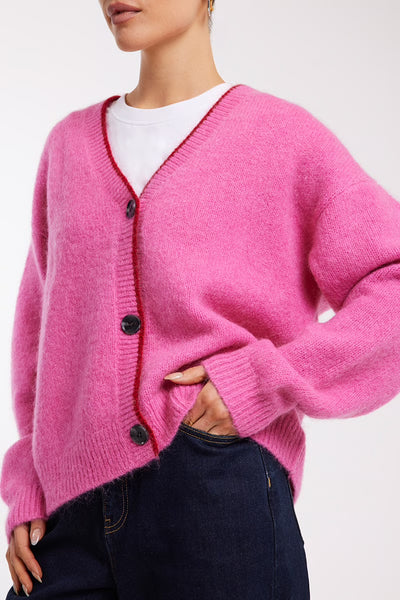 Noah Knit Cardigan - Pink