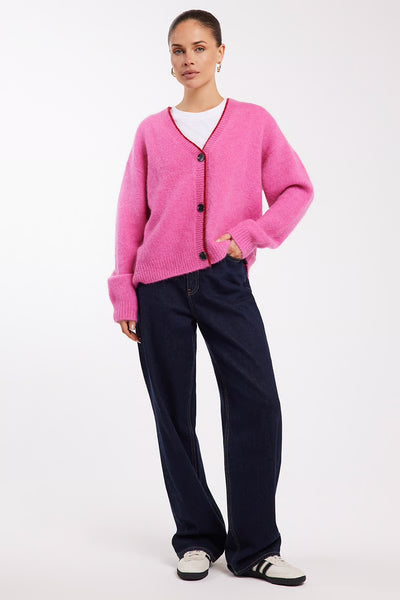 Noah Knit Cardigan - Pink