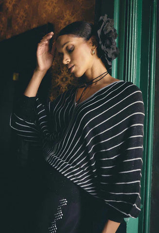 Francine Viscose Knit Top - Onyx