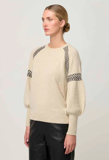 Luna Merino Wool Knit Top - Blanca