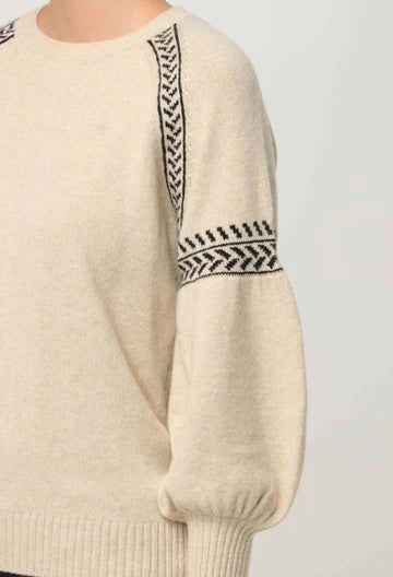 Luna Merino Wool Knit Top - Blanca